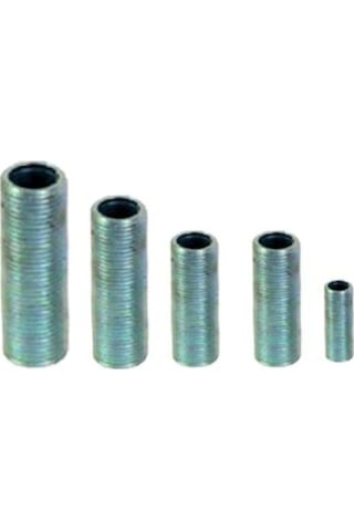 G1/8 1-10 Cm Boylarında Tam Dişli Ve Somunlu Duy Nipeli, 10 Adet G1/8 1-10 Cm Boylarında Tam Dişli Ve Somunlu Duy Nipeli, 10 Adet