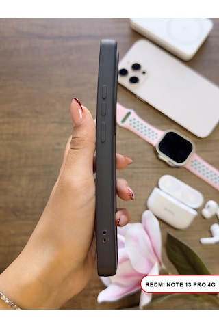 Redmi Note 13 Pro 4g Uyumlu Kamera Korumalı Darbeye Dayanıklı Renk Atmayan Keep Silikon Kılıf Siyah