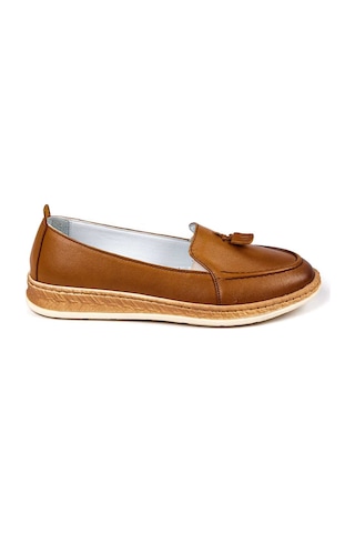 Bestello Püsküllü Poli Loafer 020-049 Kadın Ayakkabı Taba