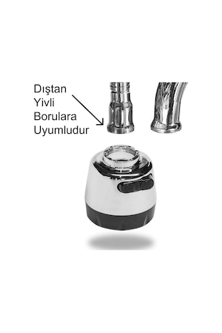 Aletçantam Batarya Kubar Boru Başlığı 2 Fonksiyonlu Süzgeçli Kafa Ucu