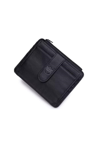 Erkek Hakiki Deri Kartlık - Siyah