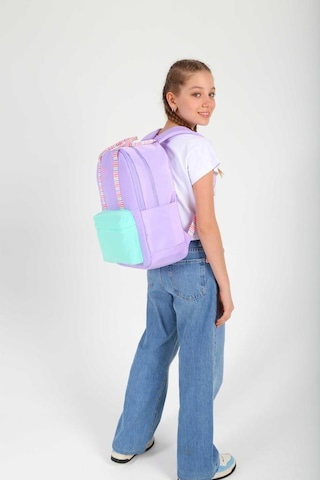 Kaukko Double Stripe Sırt Çantası Lilac K1764