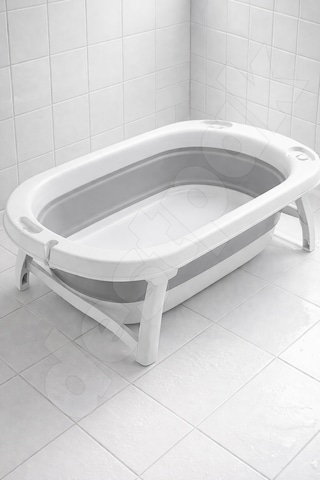 Katlanabilir Bebek Küveti - Akordiyon Yer Kaplamayan Çocuk Küveti - Katlanır Küvet Banyo