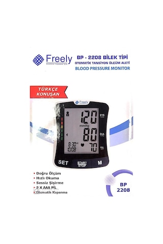 Freely BP-2208 Bilekten Ölçer Konuşan Tansiyon Aleti