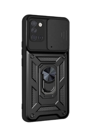 Smcase Samsung Galaxy Uyumlu A31 Kılıf Kamera Korumalı Yüzüklü Tank Pa