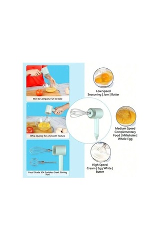 Ulzyvf Ürün Başlığı: Usb Şarj Edilebilir Maksimum Güçlü Ev Akülü Mikser, Yeşil Yeşil