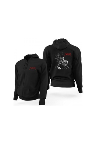 Emperor Wrath Of The Tyrant 2 Siyah Fermuarlı Limited Edition Kapşonlu Sweat Siyah