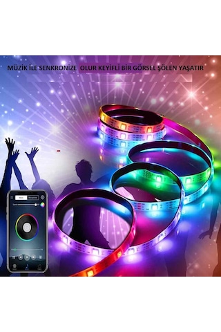 Triline Bluetooth Tv Arkası Rgb Usb Şerit Led Aydınlatma 16 Renk (407210966)