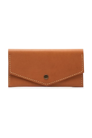 Elegance Leather Hakiki Deri Kadın Cüzdan Camel - 631884675 Camel