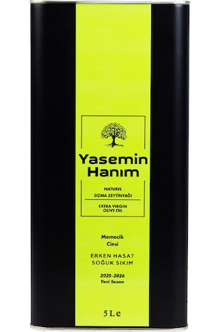 Memecik 0,1-0,3 Asit 2025-2026 Erken Hasat Soğuk Sıkım Naturel Sızma Zeytinyağı 5lt. Yeni Hasat