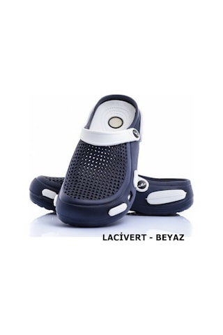 Akınalbella 087 Ortopedik Doktor Hemşire Hastane Sabo Terliği - Lacivert - Beyaz