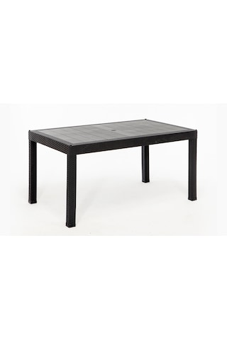 Rattan 90x150 Camsız Antrasit Masa