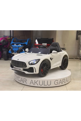 Mercedes Gt Akülü Araba 0-6 Yaş Kumandalı Özel Plaka Hediye Beyaz