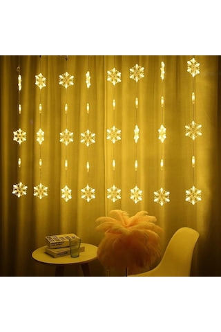 3 Metre Kartanesi Saçaklı Led Işığı Sıralı Perde Led Aydınlatması Günışığı Animasyonlu