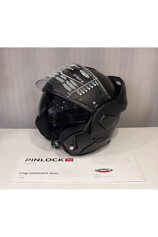 Kask Caberg Trip Mat Siyah Nfc + Pinlock Parlak Siyah