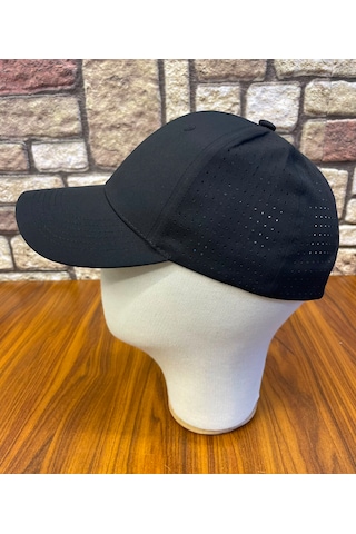 Hamze Paraşüt Mikro Kumaş Yazlık Delikli Unisex Cap Şapka Siyah