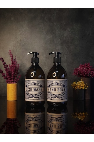 Khakma Amber Renkli 2'li Vintage Cam Sabunluk Seti Standsız