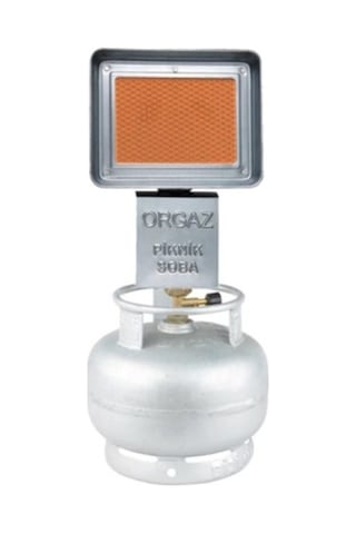 Orgaz SB600 Küçük Tüp için Dar Çember Kamp Piknik Isıtıcı Soba Gri