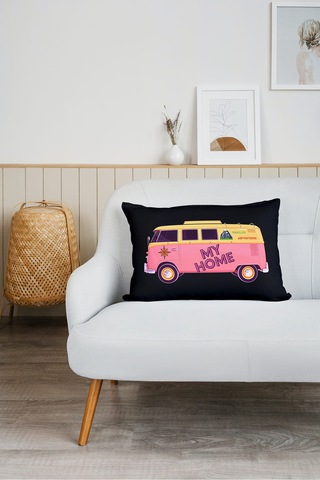 Karavan Camping Baskılı Tv Battaniyeli Opsiyonel Dekoratif Hediye Yastık Battaniye 2in1 Gifts-1 Çok Renkli