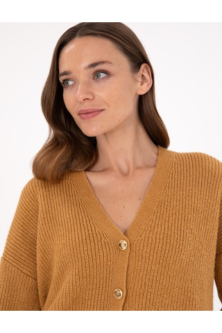 Pierre Cardin Kadın Camel Hırka Triko 50300112-vr015 Camel