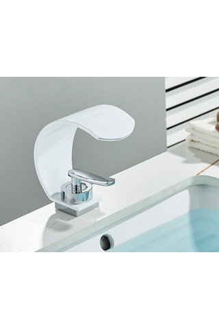 Banyo Lavabo Bataryası Beyaz/krom Şelale 5 Yıl Garantili İthal