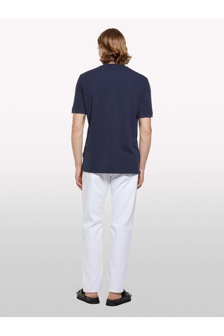 %100 Pamuk Bisiklet Yaka Regular Fit T-shirt Erkek Lacivert T-shirt - 325p3089s104j