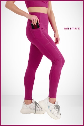Kadın Tayt Mürdüm Yüksek Bel Çift Cep Detaylı Mevsimlik Toparlayıcı Spor & Casual 1057 MÜRDÜM
