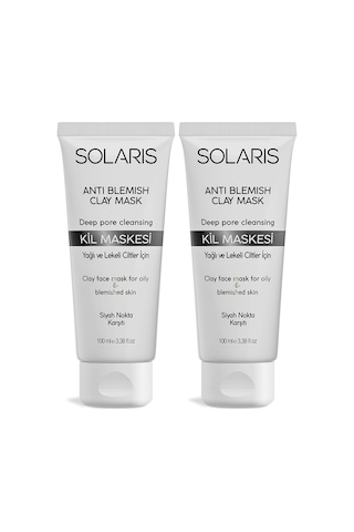 Solaris Kil Maskesi Yağlı ve Lekeli Ciltler İçin 2 x 100 ML
