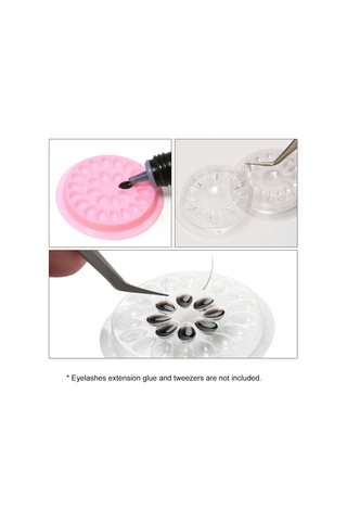 Vkemall 100 Adet Kirpik Uzatma Yapıştırıcı Tepsisi - Pratik Ve Kullanışlı, Tüm Kirpikler İçin Uygun