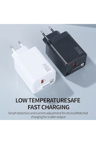 Motion003 35w Pd Pps Hızlı Duvar Şarj Cihazı 1 Adet Mavi Adaptör 70cm Entegre Kablo 2li 1 Arada Telefon Şarj Cihazı Usb Blok Avrupa Fişi