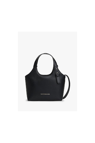 Tommy Hilfiger Th Logo Detaylı Kadın Mini Tote Çanta-12068 Siyah