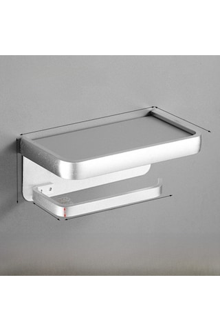 Skycity Banyo Tuvalet Kağıdı Tutucu, Gümüş İki Katlı Uzay Alüminyum, Dayanıklı Malzeme, Telefon Ve Küçük Eşya Depolama, Kolay Kurulum, Modern Tasarım Diğer