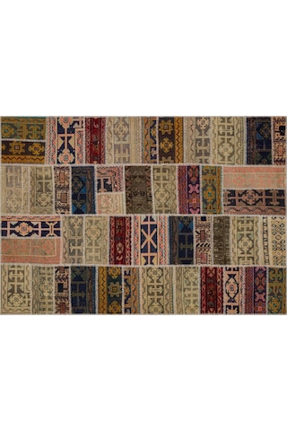 El Yapımı Benzersiz Patchwork Halı 160 X 230 Cm 6327