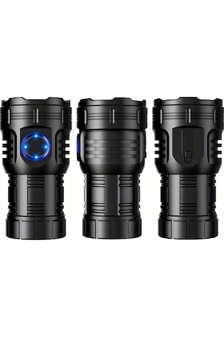 Brightnova Blue X68 Yüksek Parlaklık 8x Led Xpg Güçlü Mini El Feneri Type-c Şarj Portatif Mıknatıslı Gece Lambası Altın