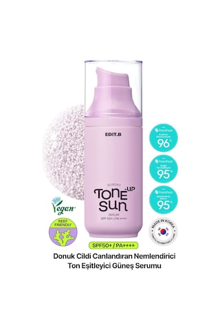 Edıtb Makyaj Bazı Olarak Da Kullanılabilen Nemlendirici Aydınlatıcı Etkili Edıt.b Tone-up Sun Serum Spf50
