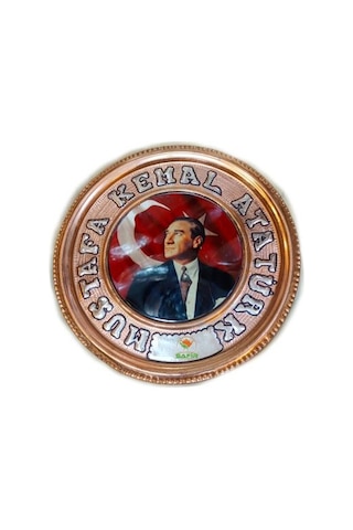 Bakır Tablo M.k.atatürk Tablosu Özel Elişçiliği A++ Kalite 30 Cm