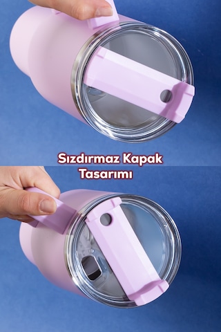 Perotti 17236-4 Colte V2 Paslanmaz Çelik Sporcu Termos Bardak Matara Lila 1,2 Lt Çok Renkli