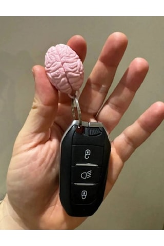 Beyin Şeklinde Anahtarlık - Brain Keychain Use It
