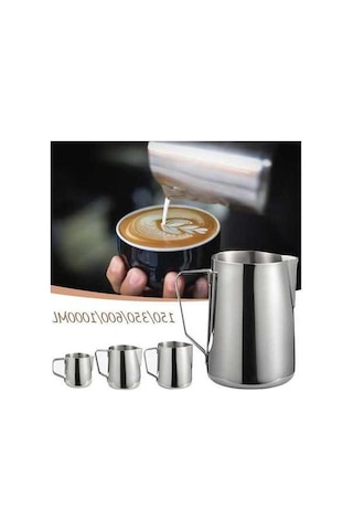Novahub Paslanmaz Çelik Latte Köpürtücü 600ml Metal Sürahi Süt/kahve