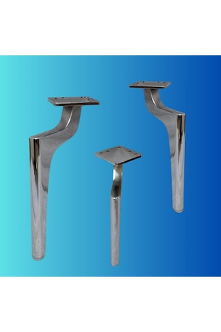 20 Cm Metal Zirve Ayak Koltuk Ayağı Mobilya Ayağı Ünite Ayağı Konsol Ayağı Puf Berjer Ayağı Krom