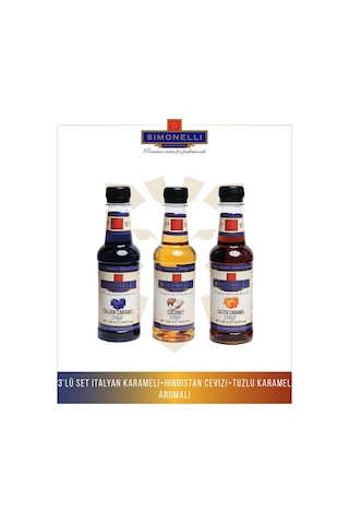 Şurup Seti 3x250 Ml Kahve Ve Kokteyl Şurubu-tuzlu Karamel, Hindistancevizi,italyan Karamel Diğer