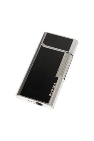 Parmida Soft Flame Siyah Gümüş Metal Puro Çakmağı - Tr9542