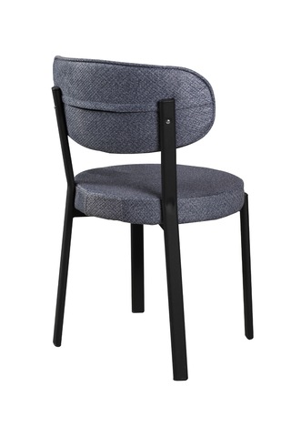 Sakura Sandalye - Antrasit - Metal Siyah Ayak 4 Adet - Salon Sandalyesi / Mutfak Sandalyesi