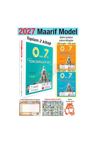 7. Sınıf 2027 0'dan 7'ye Konu Anlatımlı Soru Bankası Seti Maarif Model Yeni Müfredat 7. Sınıf 2027 0'dan 7'ye Konu Anlatımlı Soru Bankası Seti Maarif Model Yeni Müfredat