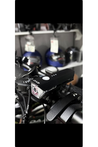 Bike Sky Evo 300 Lümen Bisiklet Ön Far Aydınlatma Şarjlı Type Kablo Uyumlu Siyah