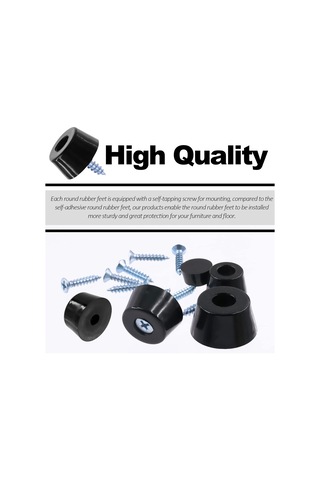 Paslanmaz Çelik Vidalar Ve Phillips Uçlu Kesme Tahtası İçin 107 Adet Kauçuk Ayak Diğer