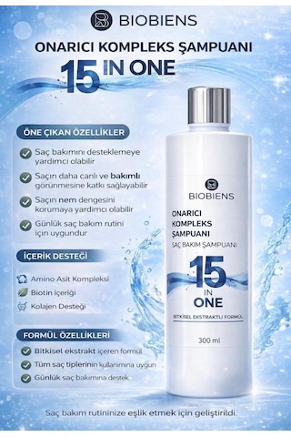 Biobiens Onarıcı Kompleks Şampuan 300 Ml Tüm Saçlar