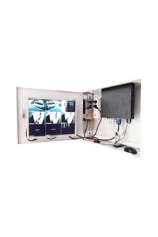 Network Box 45 55 17 Metal Dvr Nvr Monitör Büyük Boy Kabin Pano
