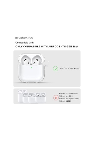 Apple Uyumlu AirPods 3. Nesil İle Kılıf Kristal Silikon Şeffaf Case Şeffaf