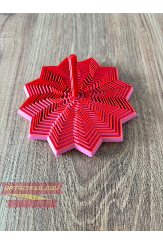 Hareketli Fidget Stress Yıldız Dönen Stres Oyuncağı, Dikkat Ve Odaklanma Oyuncağı Pembekırmızı